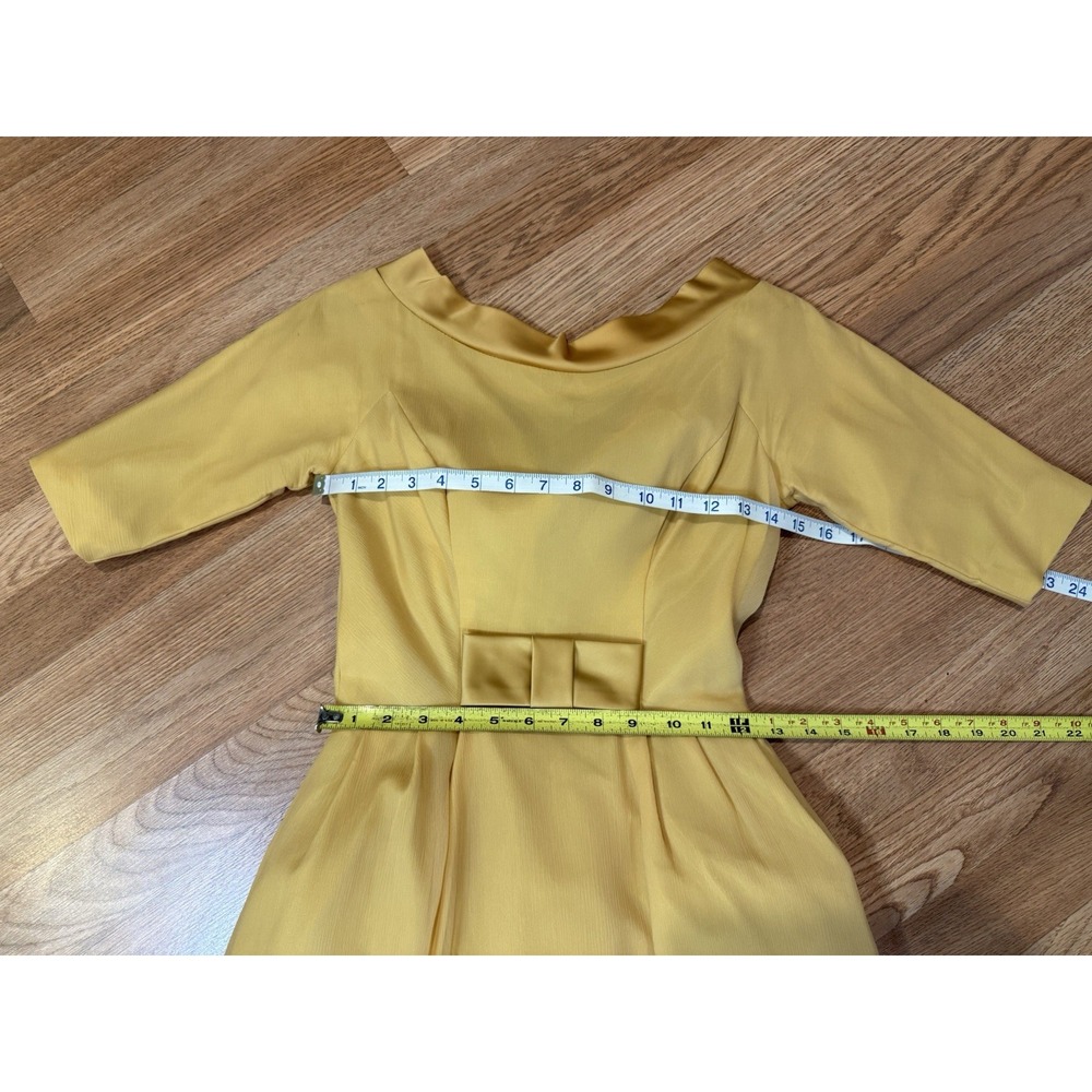 Vintage 1960s Lorrie Deb Formal Full Length Evening Dress Gown Chiffon Overlay S - Picture 12 of 14